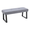 Luxury Padded Footstool Foot Rest Pouffe Metal Legs Dining Bench Shoes Stool