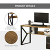 Rustic Writing Table Home Office Computer Desk Industrial Study Shelf Storage PC