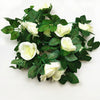 16Heads Artificial Faux Silk Flower Rose Leaf Garland Vine Home Party Decor 7Ft