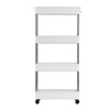 Kitchen Trolley Cart Storage Rack Tray Shelf Rolling Wheel With Handle 4 Tier