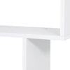 4/6 tier Bookcase S Shape Divider Display Shelves Storage Wooden Modern White