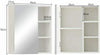 Mirror Bathroom Cabinet Wall Mounted 1 Door Storage Cupboard Shelves White 45cm