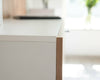 Wall Mounted Hung Floating White / Oak TV Unit Media Cabinet 1 Door 120cm Nevada