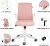 Rolling Office Chair Mid-Back Adjustable Swivel Computer Chair Flip up Armrest