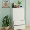 5 drawer chest of drawers White Bedroom Furniture Storage Bedside Cabinet Tall