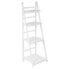 WHITE 4 TIER FOLDING LADDER STORAGE HOME DISPLAY SHELF BEDROOM/BATHROOM