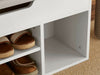 Malmo Large Wooden 2 Tier Shoe Storage Cabinet Shelf Rack Stand Grey Oak White