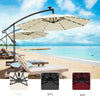 Mondeer 3M Garden Banana Parasol Cantilever Parasol Crank Handle with Solar LED