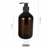 2PC 500ml PET Plastic Lotion Shampoo Shower Gel Soap Dispenser Empty Pump Bottle
