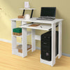 White Office Computer Desk Study PC Writing Gaming Table Home Workstation Shelf