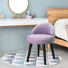 Velvet Upholstered Vanity Stool Dressing Table Makeup Chair Living Room Bedroom