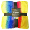 Rainbow Stripe Mircofibre Super Soft Plush Fleece Blanket Throw, 125 x 150cm