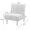 2 Seater Corner Sofa Bed Armchair Recliner Sofabed with Footstool Furniture