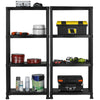 Plastic Shelving Garage Racking Unit 4 Tier Lightweight Pack of 2