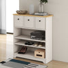 SHOES STORAGE RACK SHELF SIDE CABINET ORGANIZER WITH 3 DRAWERS HALLWAY FURNITURE