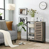 Rustic Grey Storage Cabinet Vintage Industrial Cupboard Small Console Side Table