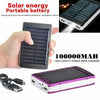 1000000mAh Waterproof Solar USB Power Bank Pack Battery Charger for Cell Phone