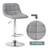 2×Bar Stools Leather / Velvet Chairs Breakfast Chair Swivel Gas Lift Adjustable