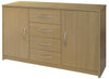 2 Door 4 Drawer Sideboard Storage Cabinet Cupboard Chest Drawers Doors -9124