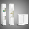 Bathroom Cabinet w/ Doors&Shelves Cupboard Storage Unit 3 Styles Furniture White