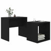 Coffee Table Set Chipboard Accent Side Nesting Tables Black
