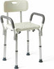 Aluminium Adjustable Medical Shower Aid Chair Bathtub Bath Seat Stool Arms Back