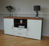 Large 2 Door 2 Drawer Sideboard Black White Grey Cupboard TV Cabinet Furniture