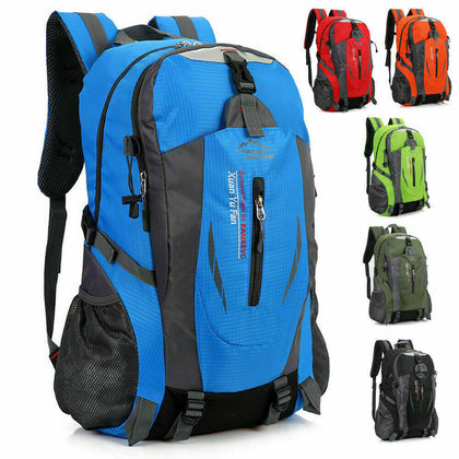30L Waterproof Backpack Rucksack Hiking Camping Trekking Bag School Bag Black UK