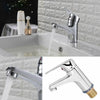 UK Modern Bathroom Taps Basin Sink Mono Mixer Chrome Cloakroom Tap with 2 Hoses.