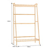 Wooden Clothes Rail Garment Dress Hanging Display Stand Shoe Rack Storage Shelf