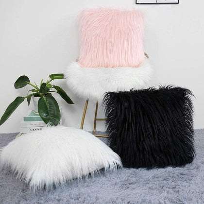 Luxury FLUFFY Cushion Covers Furry Scatter Decorative Soft Pillow Case Plush