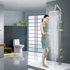 Shower Kit Twin Head 2 Mixer Shower Heads Rail Hose Riser Square Bathroom Set