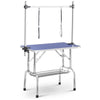 Pet Dog Grooming Table Folding Bath Height Top 46” Non Slip 2 Arm Adjustable