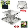Foldable Fire Pit Garden Heater Barbecue BBQ Grill Stove Camping Charcoal Patio