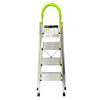 4 Step Ladder - Portable Folding Four Step Ladders with Wide Steps, Soft Grip