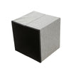 LARGE LINEN FOLDING STORAGE OTTOMAN POUFFE SEAT FOOT STOOL STORAGE BOX GREY