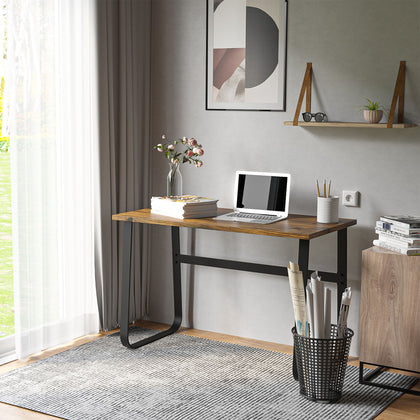 Industrial Writing Desk Simple Study Desk Metal Legs Home Office Workstation
