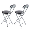 2X FOLDING BREAKFAST BAR STOOL CHAIR SEAT LIGHT WEIGHT SPACE SAVING FOLD ABLE