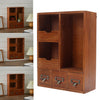 Retro Wall/Desktop Wooden Drawers Storage Cabinet Organiser Cosmetic Jewelry Box
