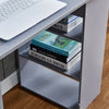 Grey 3 Drawers Computer Table Study Desk PC Laptop Table Workstation Office/Home
