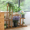 Steady Vertical Wood Plant Stand 5-Tier Flower Pot Shelf for Livingroom Balcony