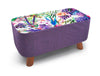 Large Footstool Luxury Upholstered Fabric Foot Rest Ottoman Decor with Legs