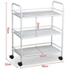 3/4 Shelf Large Beauty Salon Trolley Cart Spa Storage Dentist Wax Treatments