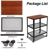 3 Tier Rolling Storage Trolley Cart Multifunction Kitchen Serving Tray Bathroom