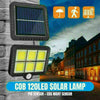 120LED Solar Powered PIR Motion Sensor Garden Wall Light Security Flood Outdoor~