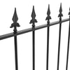 Garden Fence Panel 1830mm Gap Wrought Iron Spear/Ball Top Border Fencing Railing