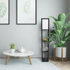 Wooden Shelf Floor Standard Lamp Lounge Reading Light 4 Tiered Shelving Home
