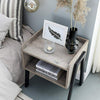 Grey Side Table Wooden Nightstand Storage Unit Bedside Home Furniture Cabinet