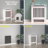Radiator Cover White Cabinet Slatted Traditional Shelf Grill Furniture MDF Wood