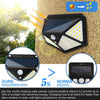 2x 100 LED Solar Power PIR Motion Sensor Wall Light Outdoor Garden Security Lamp